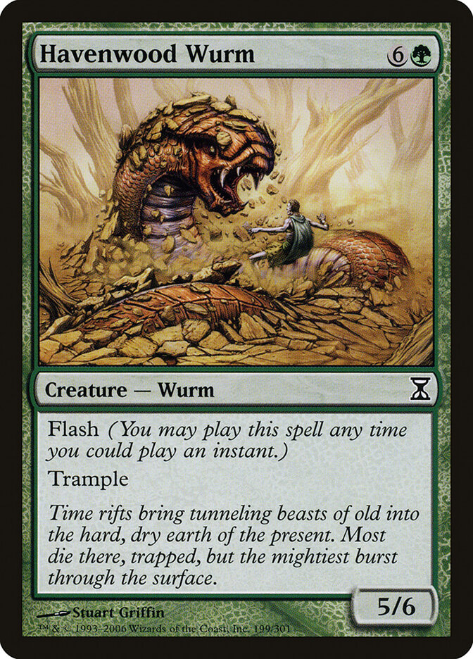 Havenwood Wurm 199 - Time Spiral MTG card