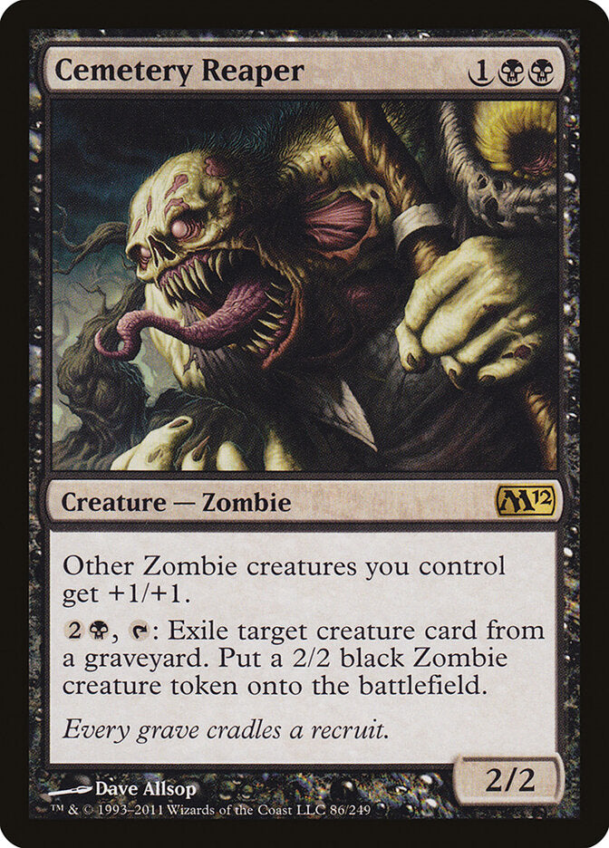Cemetery Reaper 86 - Magic 2012 MTG card