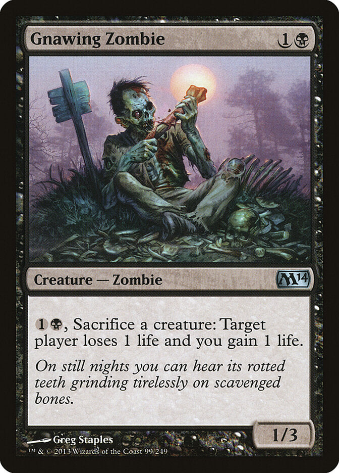 Gnawing Zombie 99 - Magic 2014 MTG card