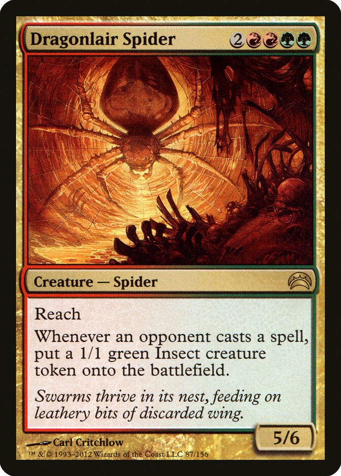 Dragonlair Spider 87 - Planechase 2012 MTG card