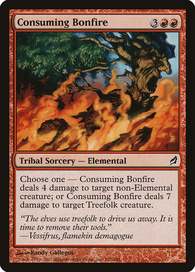 Consuming Bonfire 161 - Lorwyn MTG card