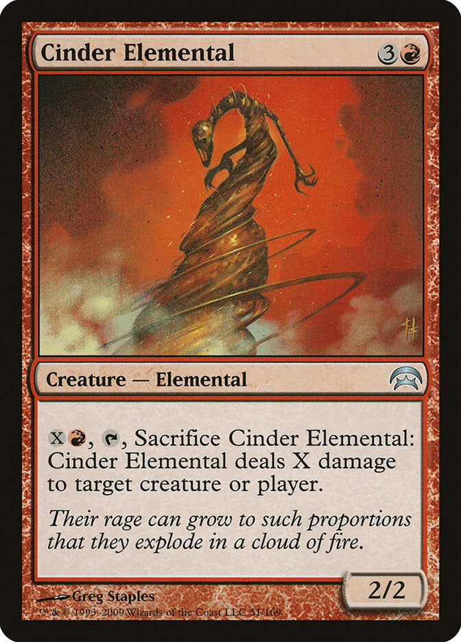 Cinder Elemental 51 - Planechase MTG card