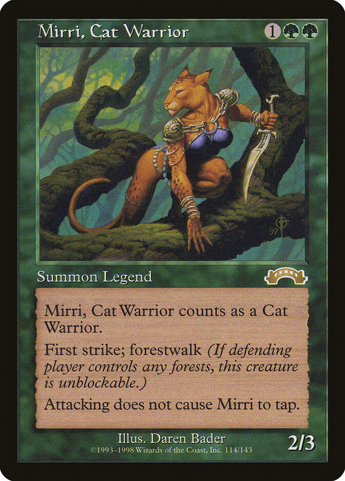Mirri, Cat Warrior 114 - Exodus MTG card