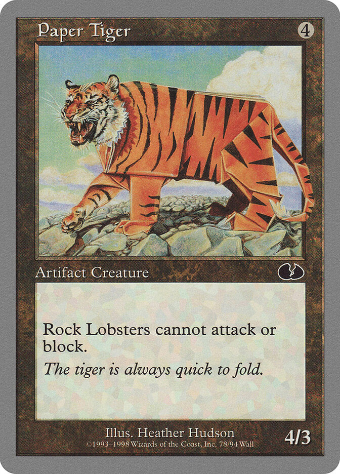 Paper Tiger 78 - Unglued MTG card