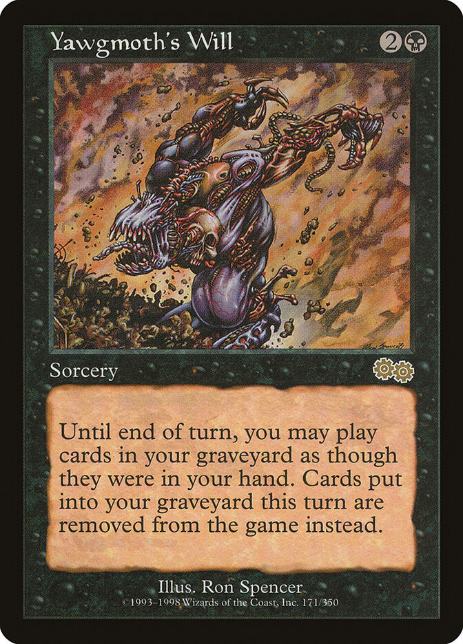 Yawgmoth's Will 171 - Urza's Saga MTG card