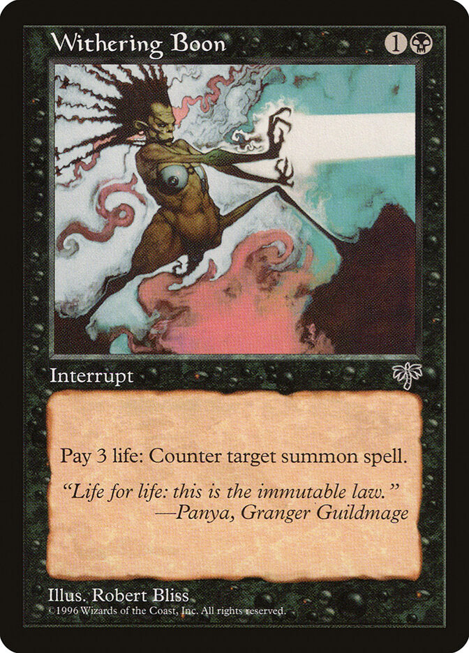 Withering Boon 152 - Mirage MTG card