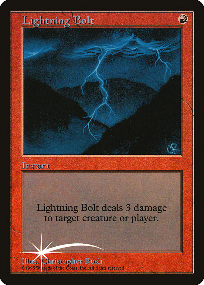 Lightning Bolt 1 - Judge Gift Cards 1998 MTG card