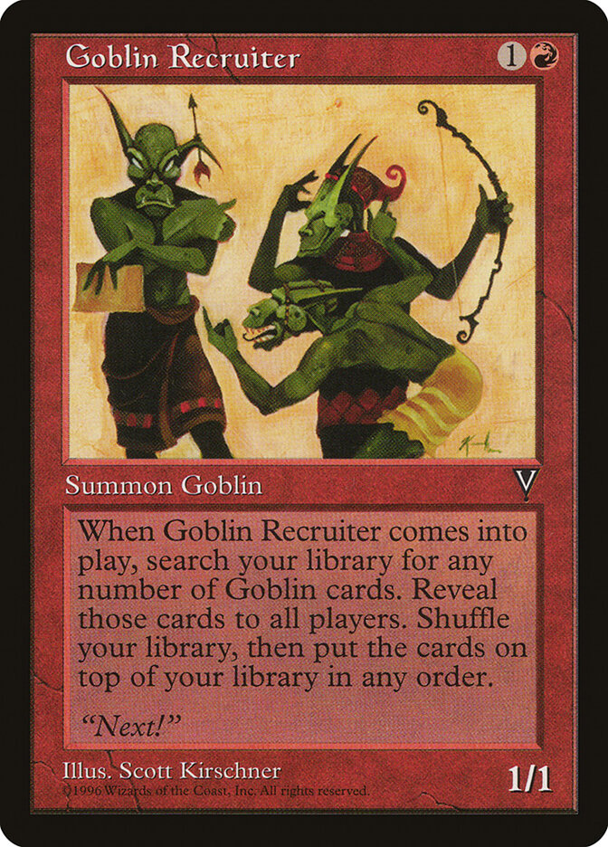Goblin Recruiter 80 - Visions MTG card