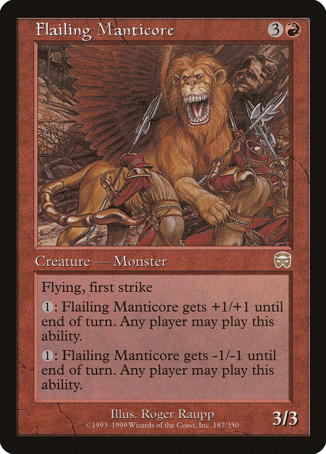 Flailing Manticore 187 - Mercadian Masques MTG card
