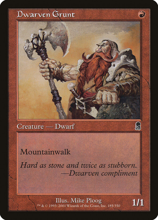 Dwarven Grunt 185 - Odyssey MTG card