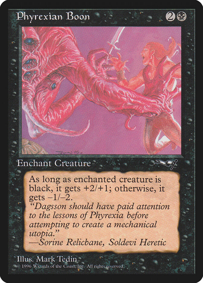 Phyrexian Boon 58b - Alliances MTG card
