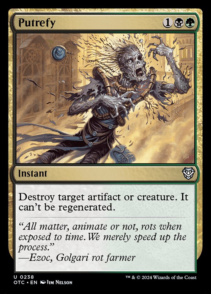 Putrefy 238 - Outlaws of Thunder Junction Commander MTG card