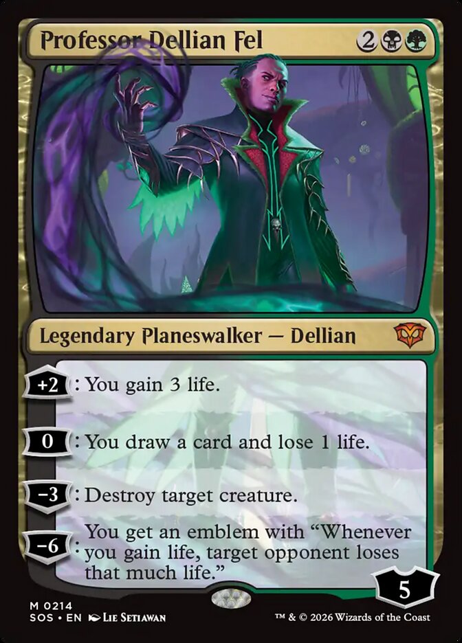 Professor Dellian Fel 214 - Secrets of Strixhaven MTG card
