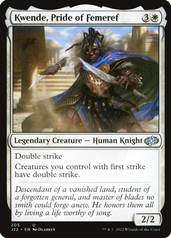 Kwende, Pride of Femeref 205 - Jumpstart 2022 MTG card