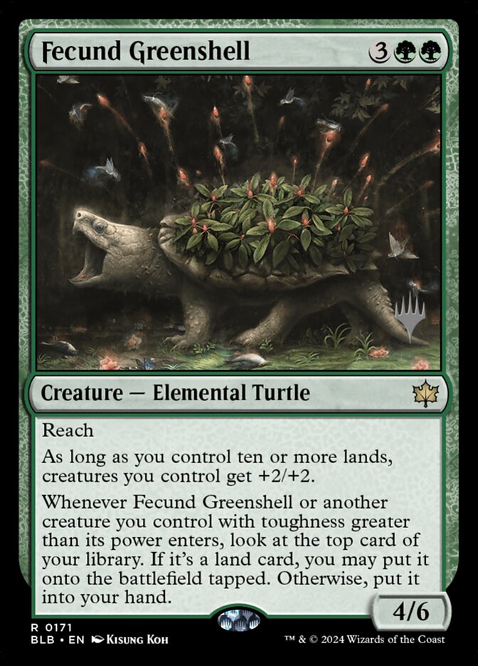 Fecund Greenshell 171p - Bloomburrow Promos MTG card