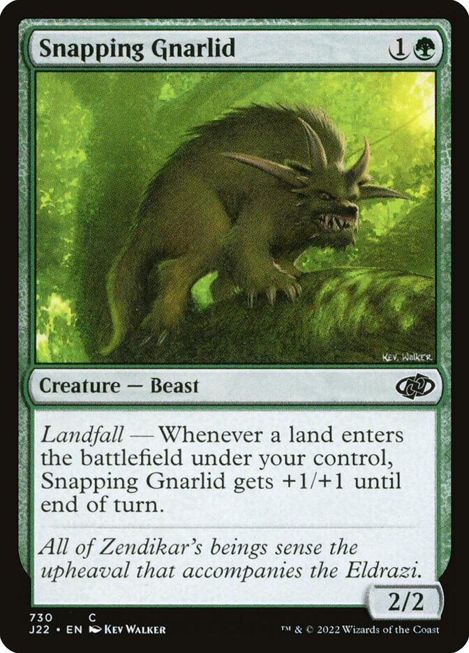 Snapping Gnarlid 730 - Jumpstart 2022 MTG card