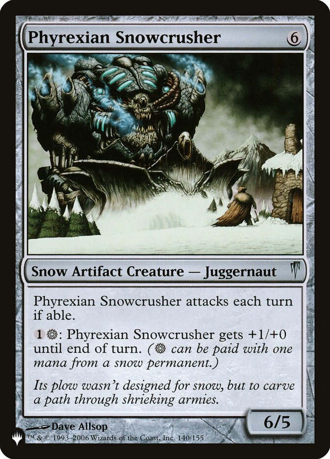 Phyrexian Snowcrusher CSP-140 - The List MTG card