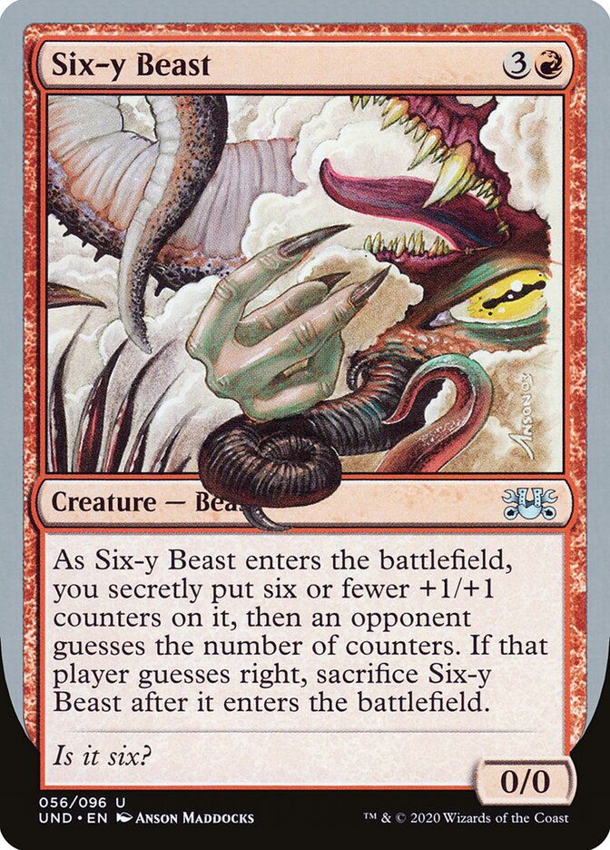Six-y Beast 56 - Unsanctioned MTG card