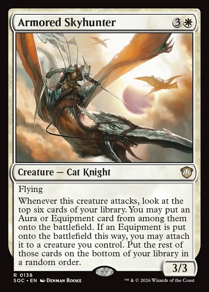 Armored Skyhunter 138 - Secrets of Strixhaven Commander MTG card