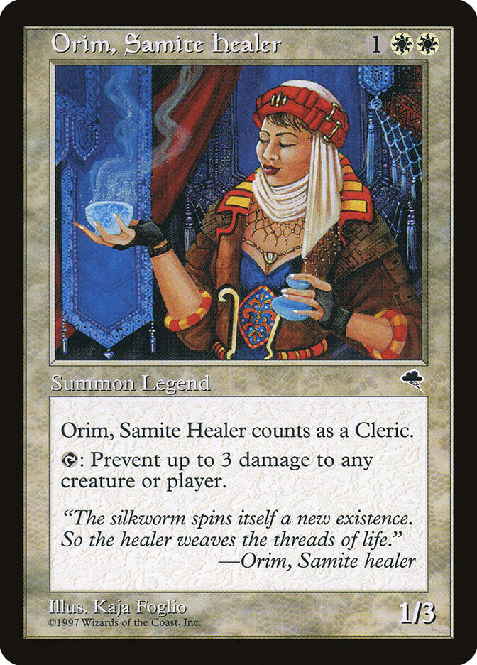 Orim, Samite Healer 33 - Tempest MTG card
