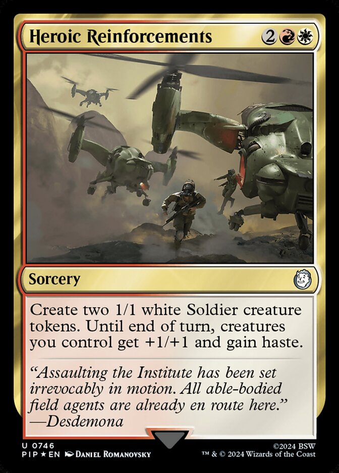Heroic Reinforcements 746 - Fallout MTG card