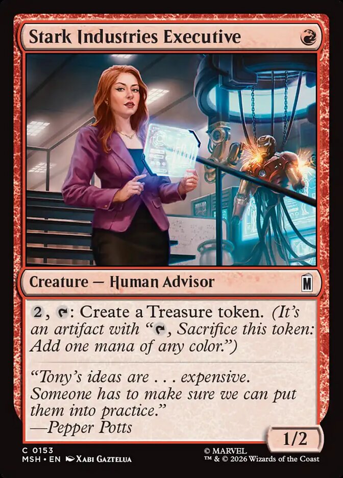 Stark Industries Executive 153 - Marvel Super Heroes MTG card