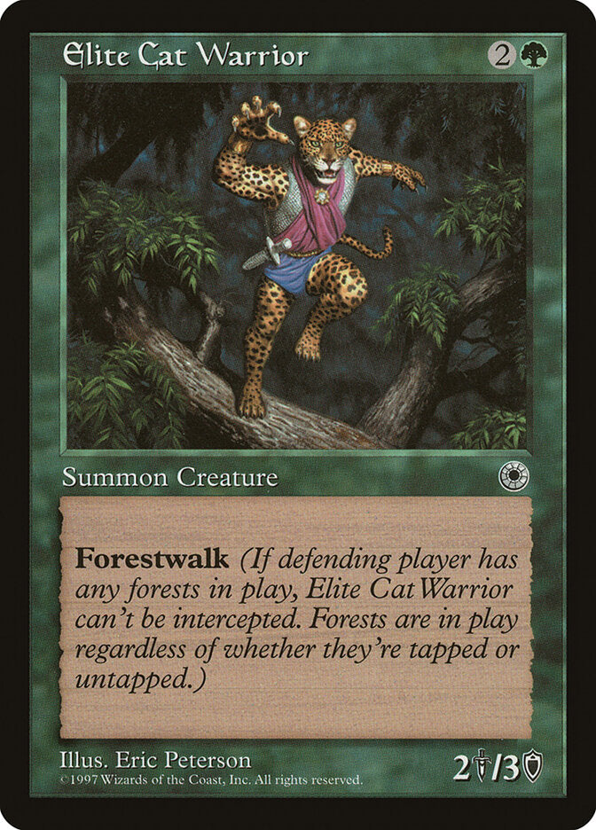 Elite Cat Warrior 163† - Portal MTG card