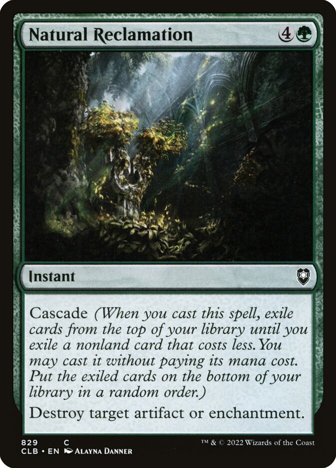 Natural Reclamation 829 - Commander Legends: Battle for Baldur's Gate MTG card