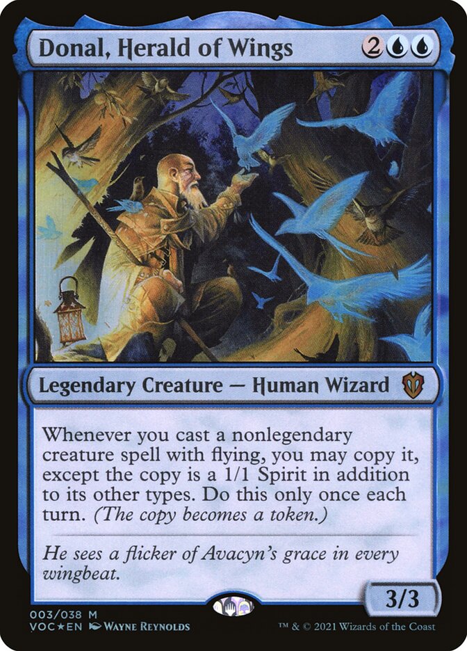 Donal, Herald of Wings 3 - Crimson Vow Commander MTG card