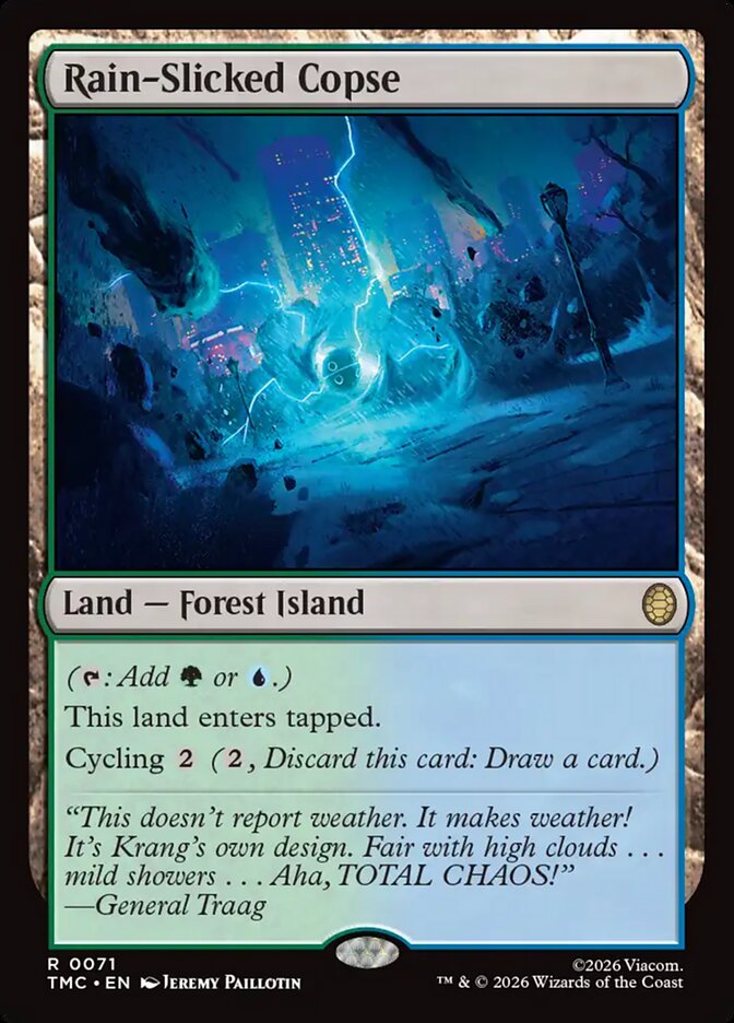 Rain-Slicked Copse 71 - Teenage Mutant Ninja Turtles Eternal MTG card