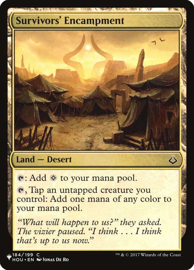 Survivors' Encampment HOU-184 - The List MTG card