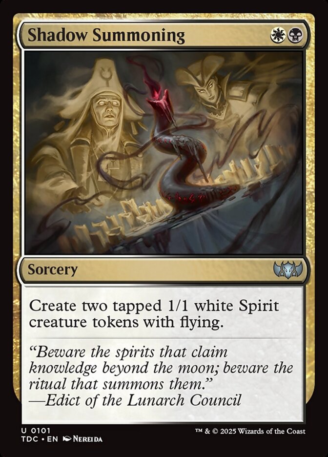 Shadow Summoning 101 - Tarkir: Dragonstorm Commander MTG card
