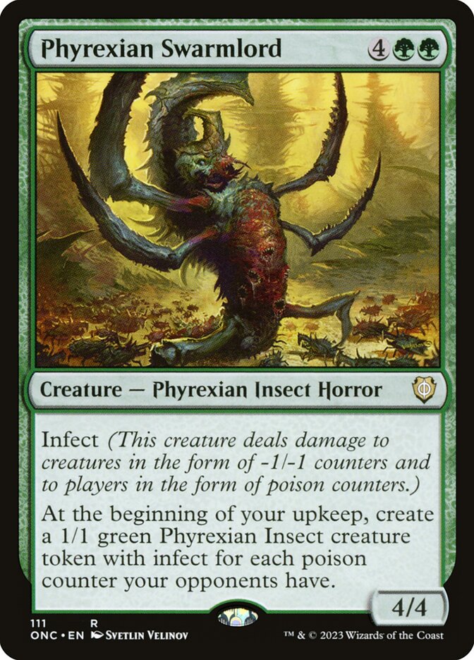 Phyrexian Swarmlord 111 - Phyrexia: All Will Be One Commander MTG card