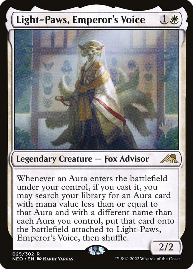Light-Paws, Emperor's Voice 25p - Kamigawa: Neon Dynasty Promos MTG card