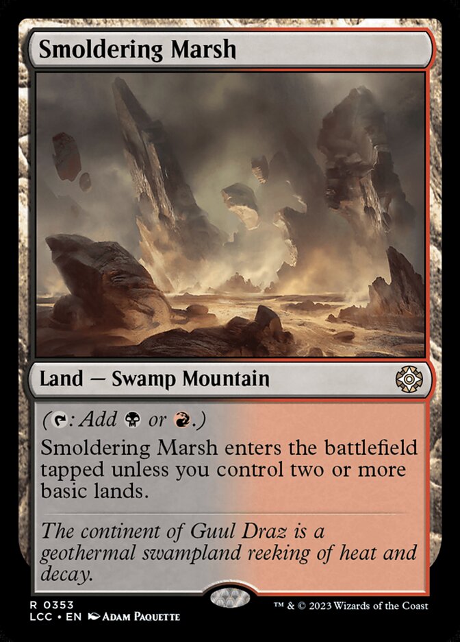 Smoldering Marsh 353 - The Lost Caverns of Ixalan Commander MTG card