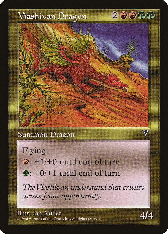 Viashivan Dragon 140 - Visions MTG card