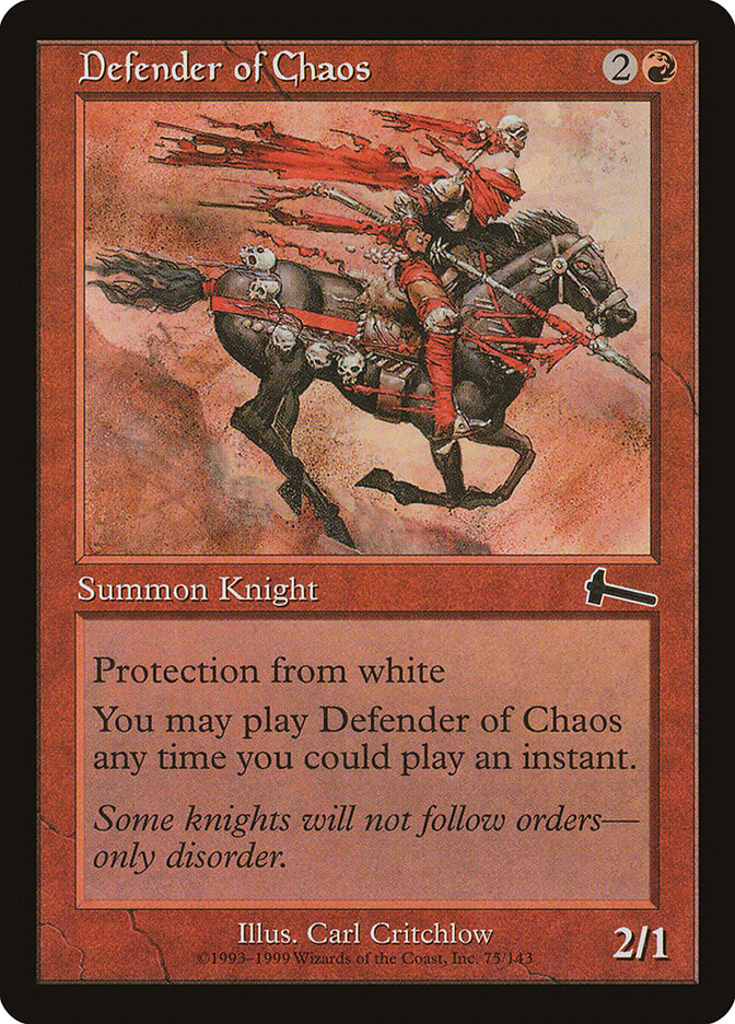 Defender of Chaos 75 - Urza's Legacy MTG card