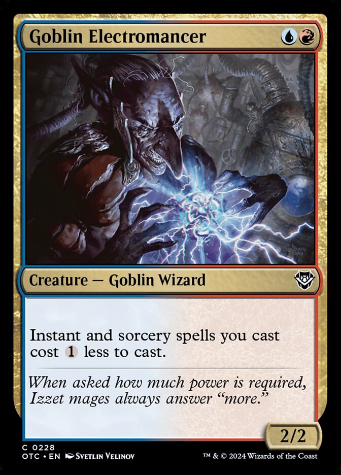 Goblin Electromancer 228 - Outlaws of Thunder Junction Commander MTG card