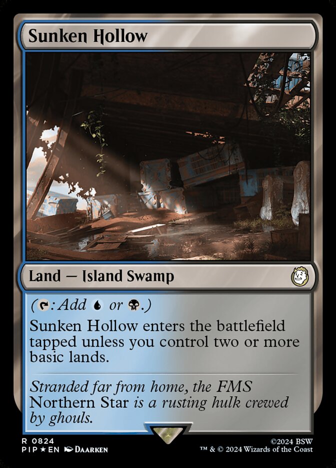 Sunken Hollow 824 - Fallout MTG card