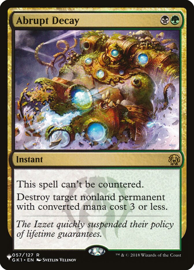 Abrupt Decay GK1-57 - The List MTG card