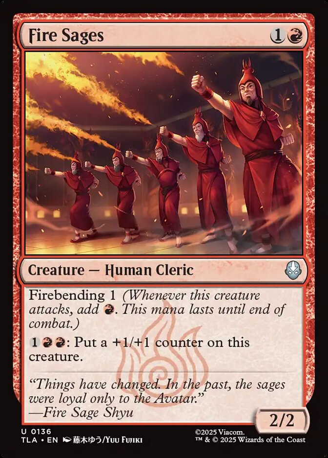 Fire Sages 136 - Avatar: The Last Airbender MTG card