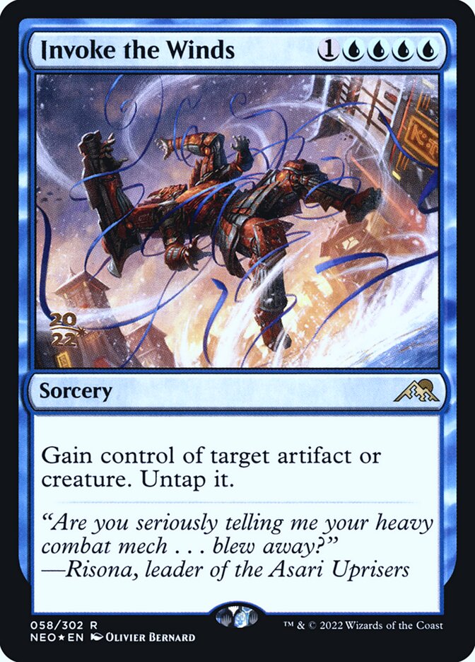Invoke the Winds 58s - Kamigawa: Neon Dynasty Promos MTG card