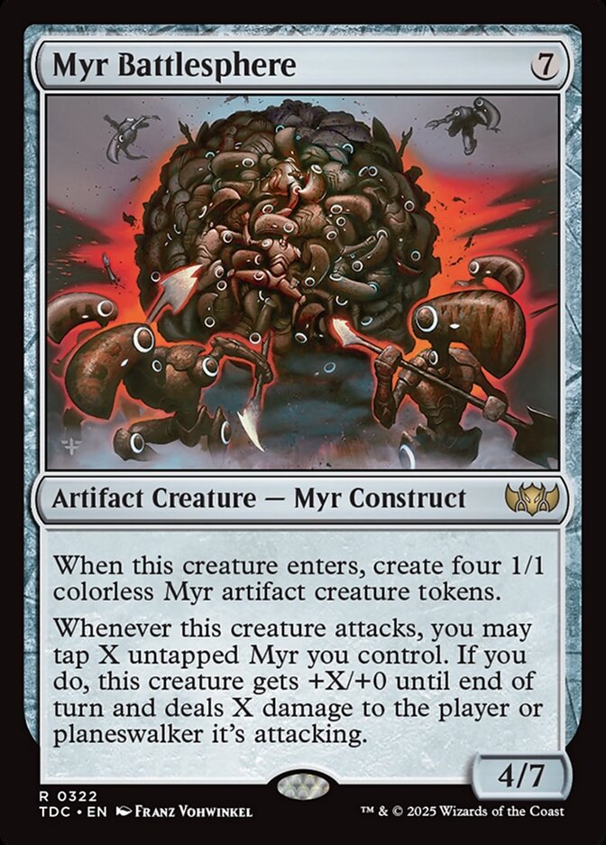 Myr Battlesphere 322 - Tarkir: Dragonstorm Commander MTG card