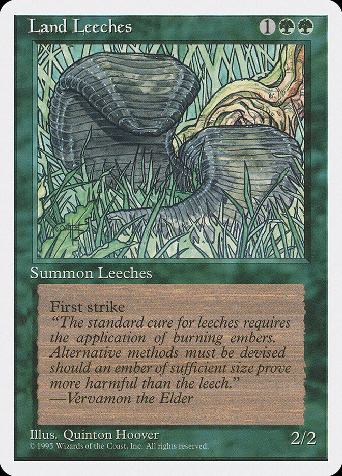 Land Leeches 255 - Fourth Edition MTG card