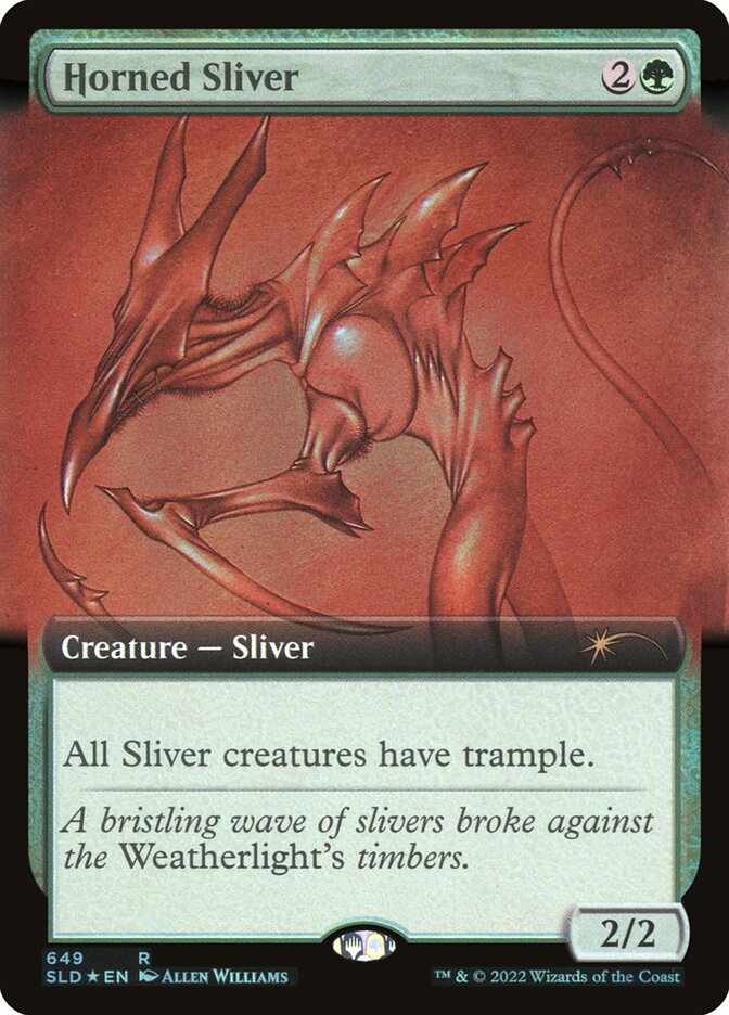 Horned Sliver 649 - Secret Lair Drop MTG card