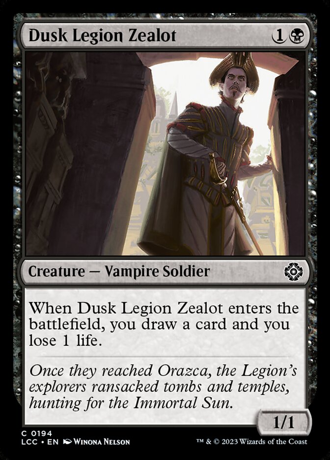 Dusk Legion Zealot 194 - The Lost Caverns of Ixalan Commander MTG card