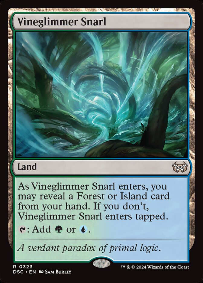 Vineglimmer Snarl 323 - Duskmourn: House of Horror Commander MTG card