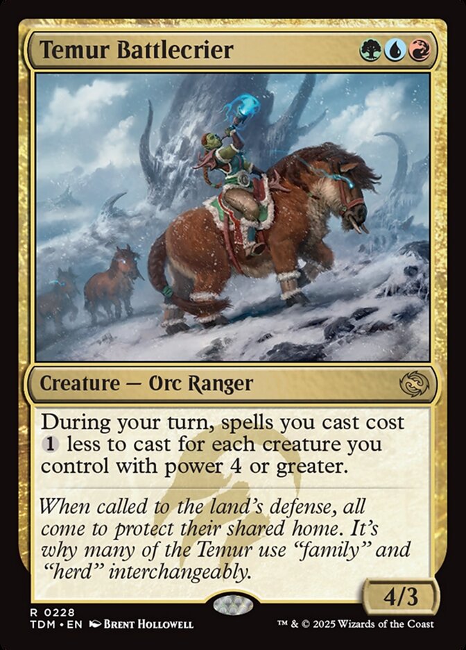Temur Battlecrier 228 - Tarkir: Dragonstorm MTG card