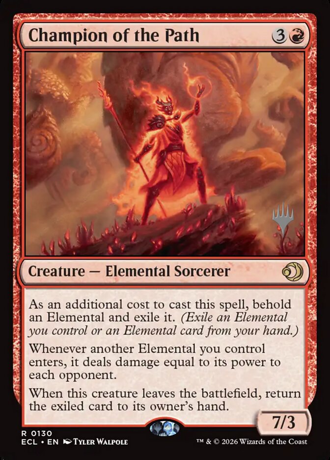 Champion of the Path 130p - Lorwyn Eclipsed Promos MTG card