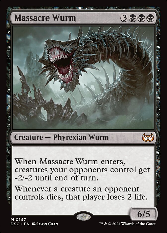 Massacre Wurm 147 - Duskmourn: House of Horror Commander MTG card